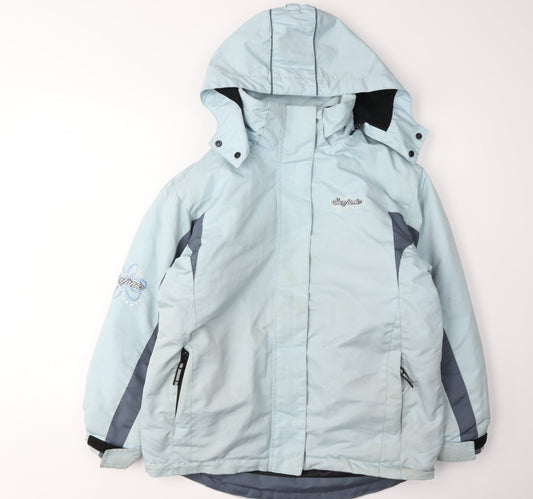 Surfanic Girls Blue Parka Jacket with Hood, Size 24