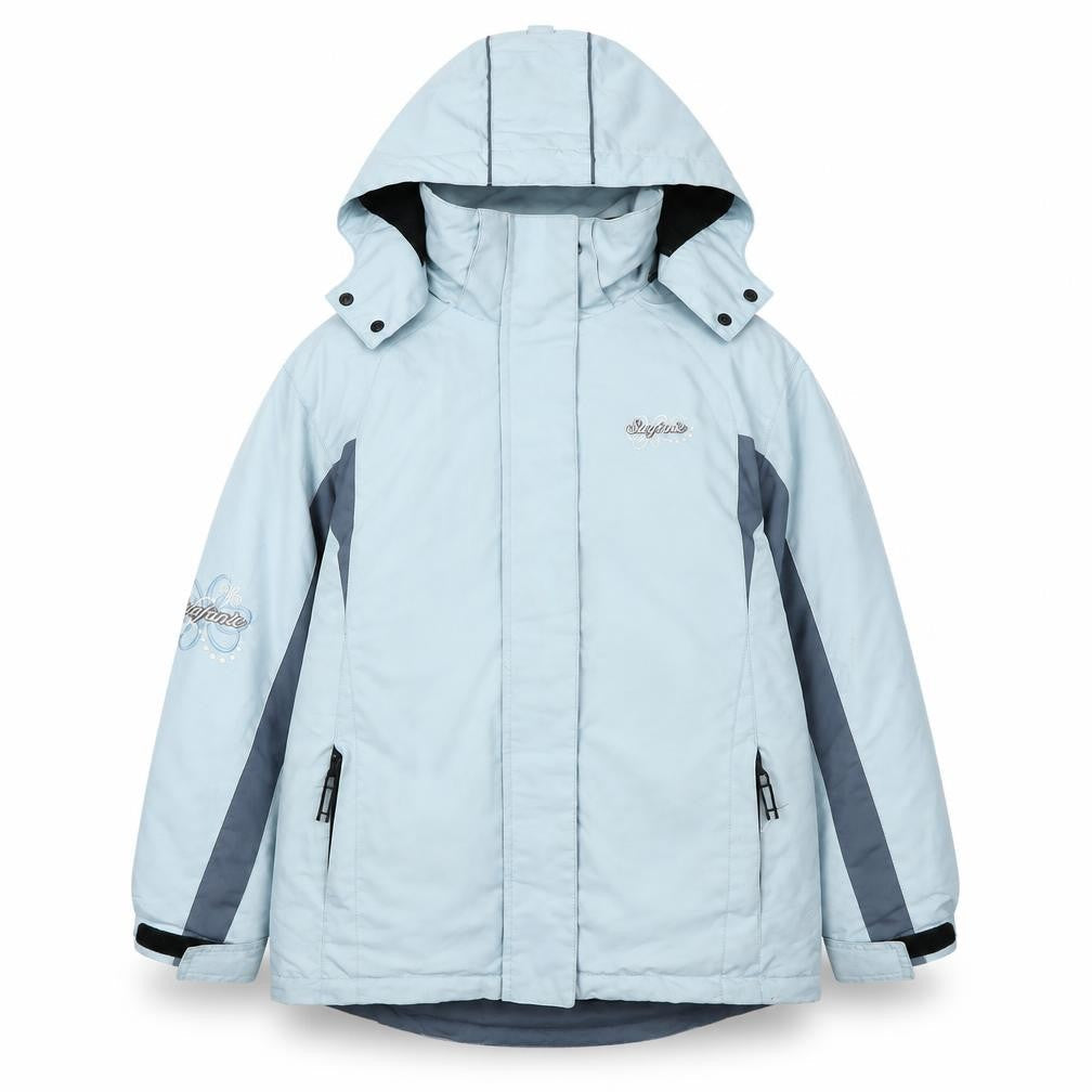 Surfanic Girls Blue Parka Jacket with Hood, Size 24
