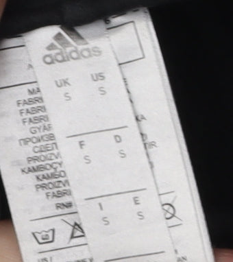 Close-up detail of Adidas Men's Black Jogger Trousers -, size S
