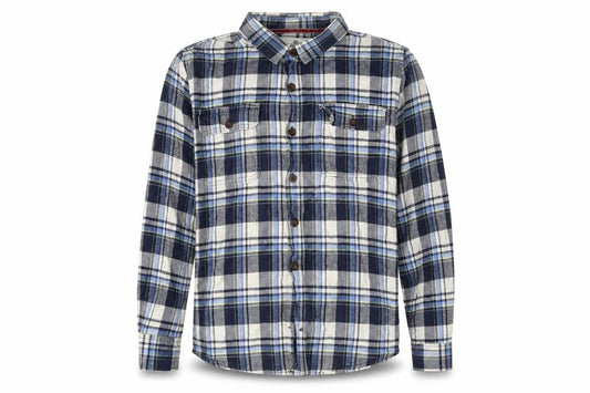 Fresh Men's Blue Plaid Long Sleeve Shirt 2XL