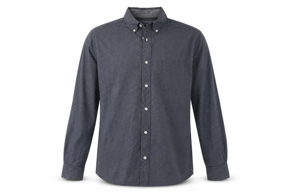 Maine New England Men's Blue Check Shirt - Size S