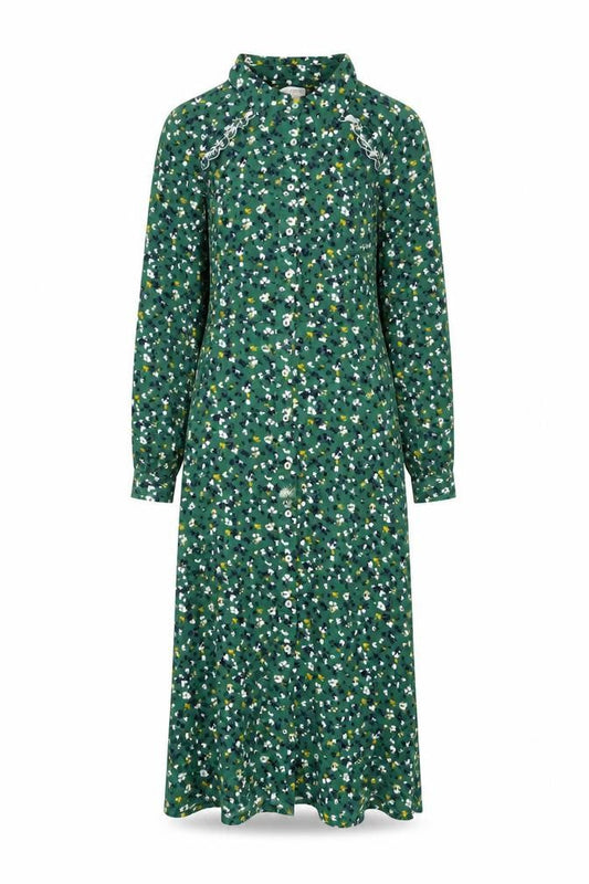Monsoon Women's Green Floral Shirt Dress S