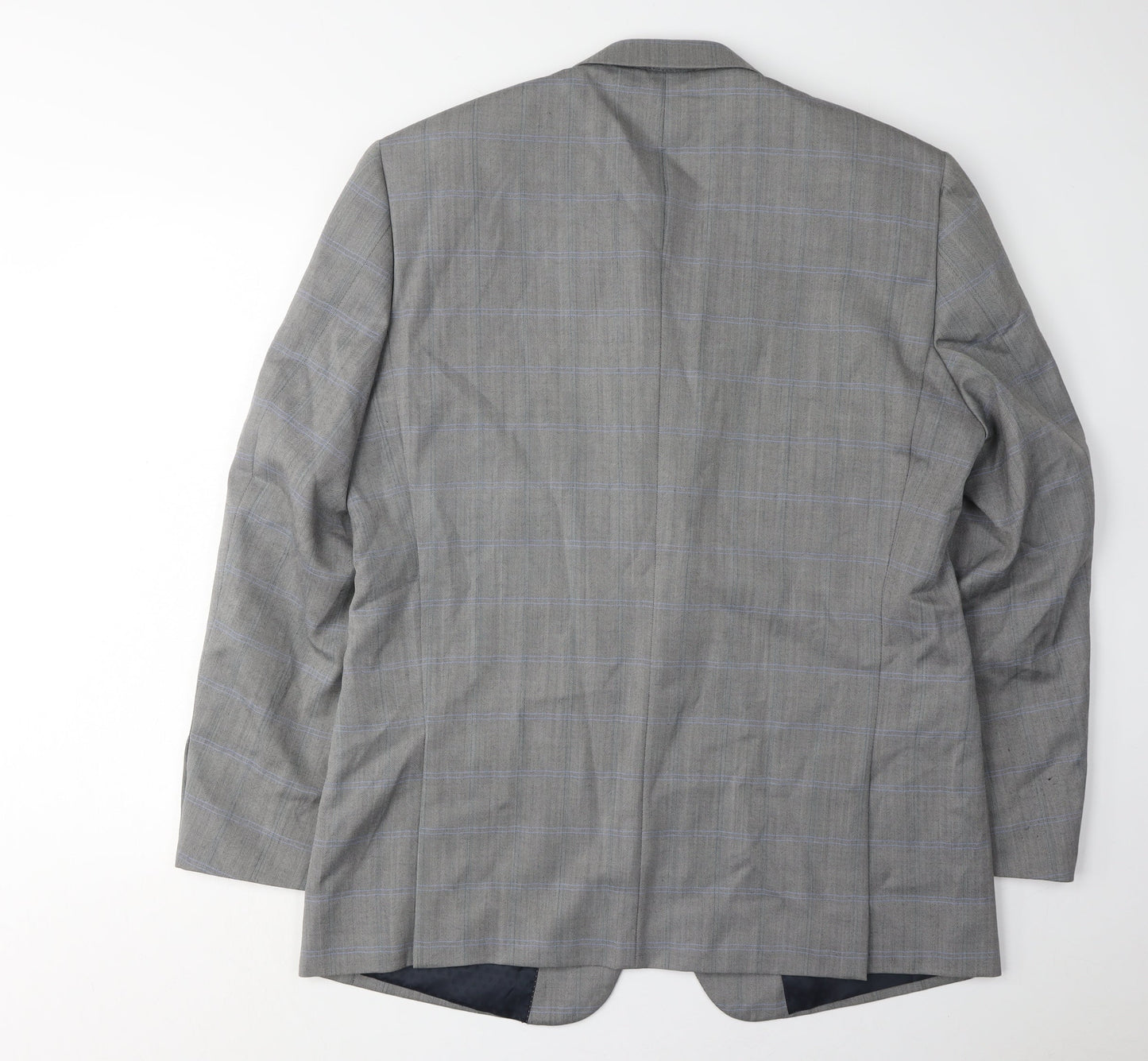 Skopes Men's Grey Check Blazer 42R Wool Jacket