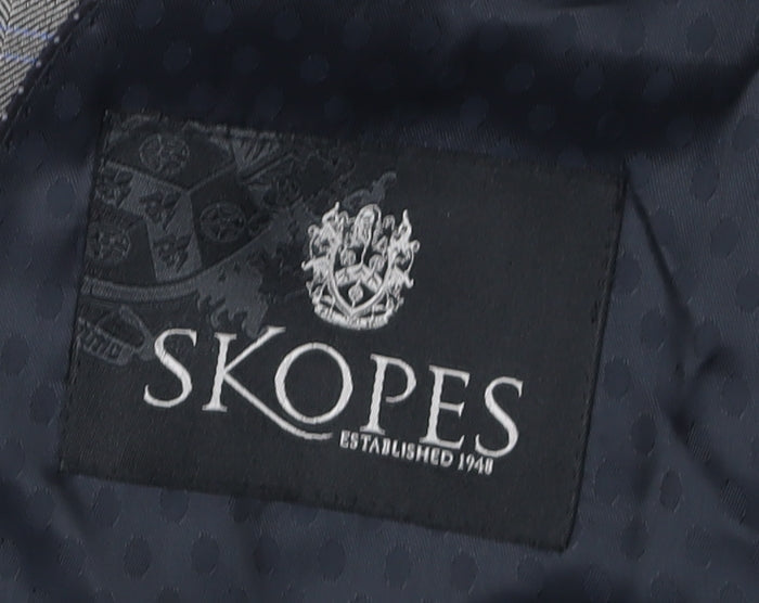 Skopes Men's Grey Check Blazer 42R Wool Jacket