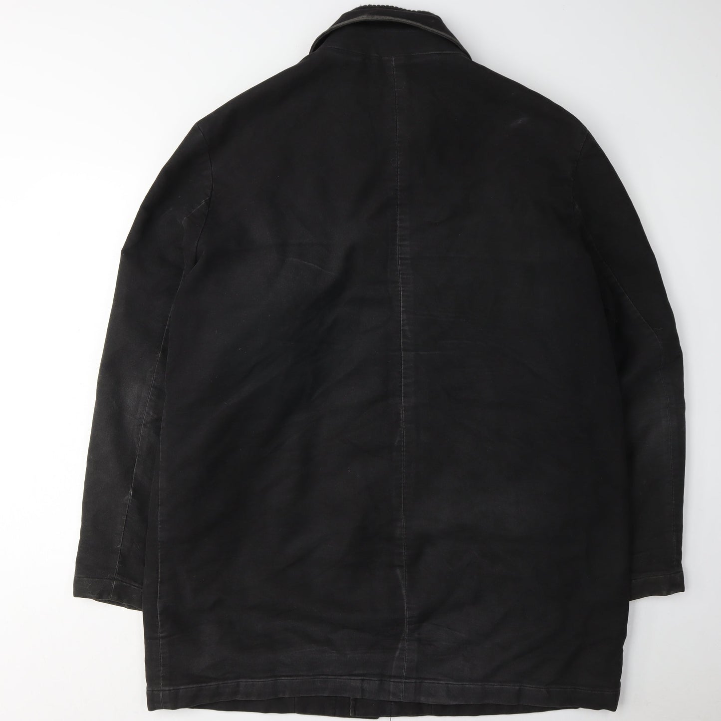 Red Herring Men's Black XL Overcoat Button Casual