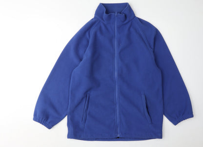 Additional front view of Regatta boys’ blue fleece jacket xl quick dry