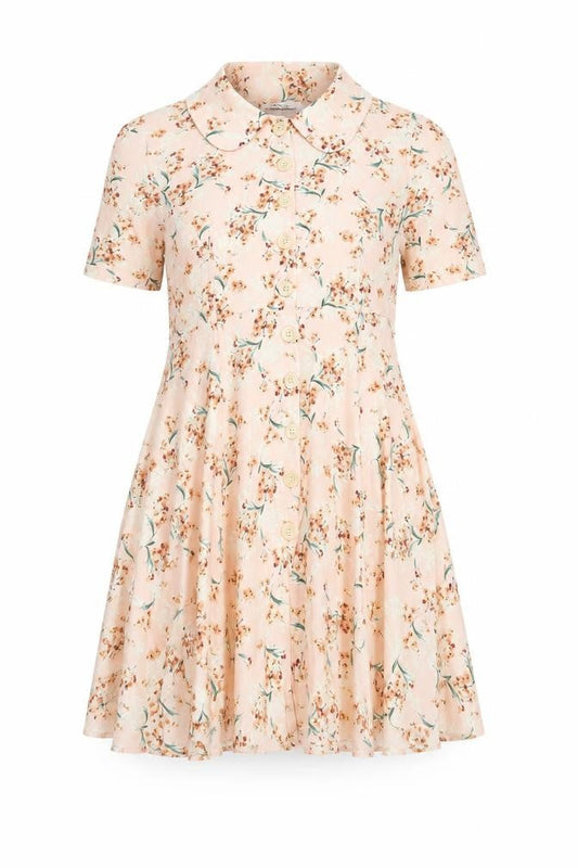 Zara Women's Pink Floral Shirt Dress M Casual Viscose