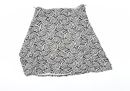 Soon Women's Black Geometric Skirt Size 16