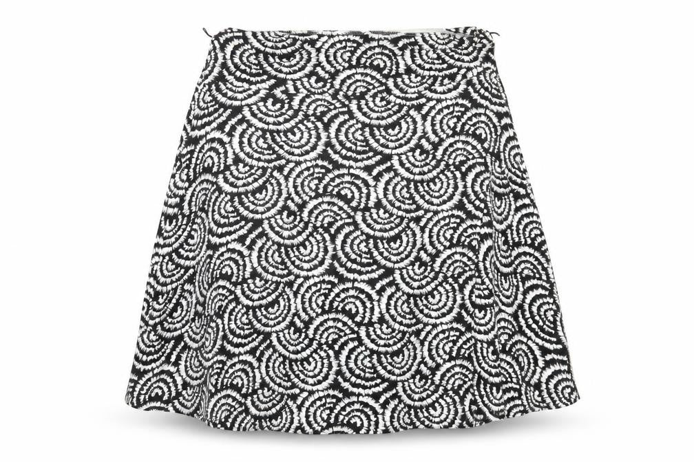 Soon Women's Black Geometric Skirt Size 16