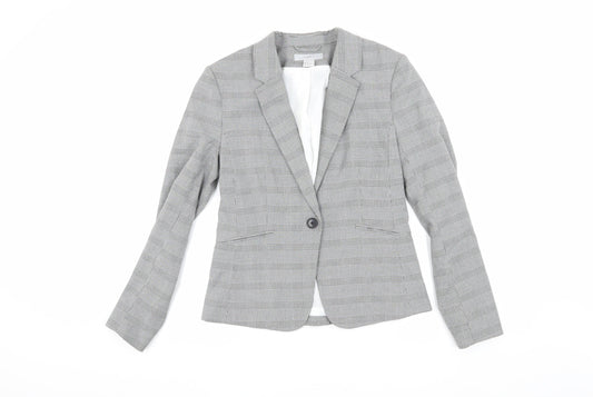 H&M Women's Grey Houndstooth Blazer Size 10