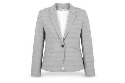 H&M Women's Grey Houndstooth Blazer Size 10