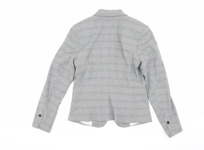 H&M Women's Grey Houndstooth Blazer Size 10