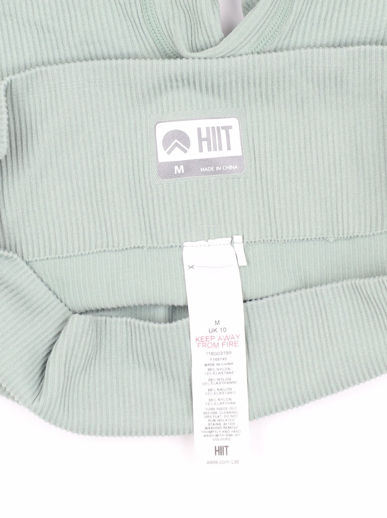 HIIT Women's Green Biker Shorts - Size M, Athletic Style