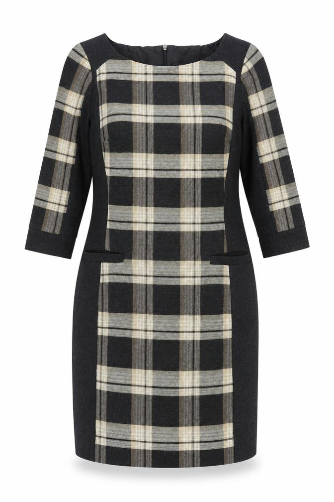 Autograph Women's 3/4 Sleeve Plaid Dress Size 12