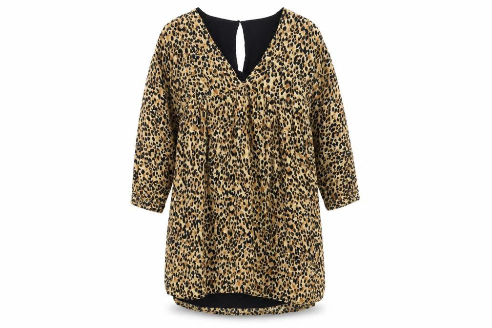 TW Collection Women's Leopard Print Shift Dress S