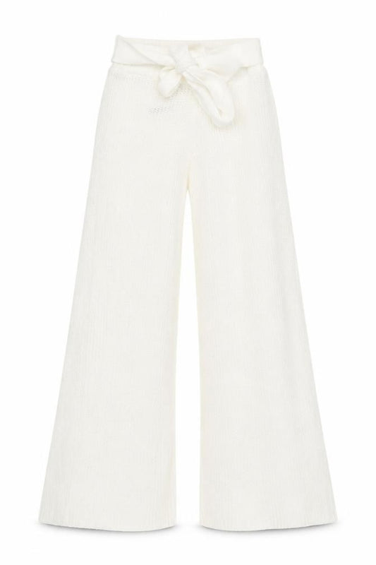 ASOS Women’s Ivory Wide-Leg Knit Trousers, Size 6