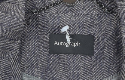 Close-up detail of Autograph Women's Blue Blazer, size 10