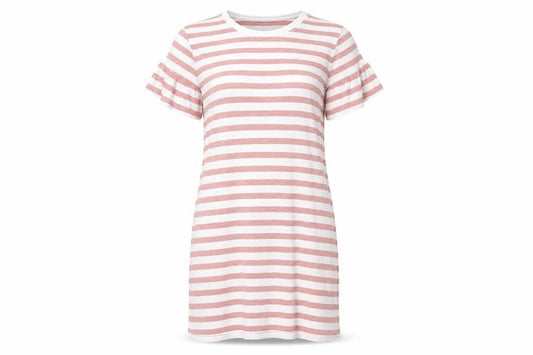 ASOS Women's Pink Striped T-Shirt Dress, Size 10
