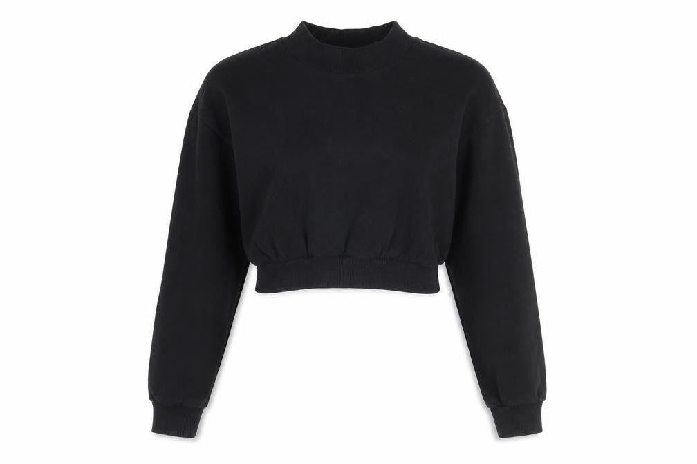 ASOS Women Black Cropped Sweatshirt UK Size 6