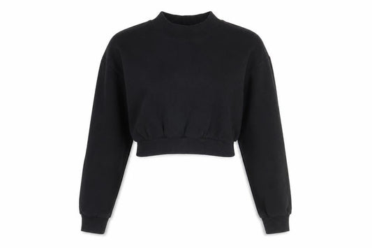 ASOS Women Black Cropped Sweatshirt UK Size 6