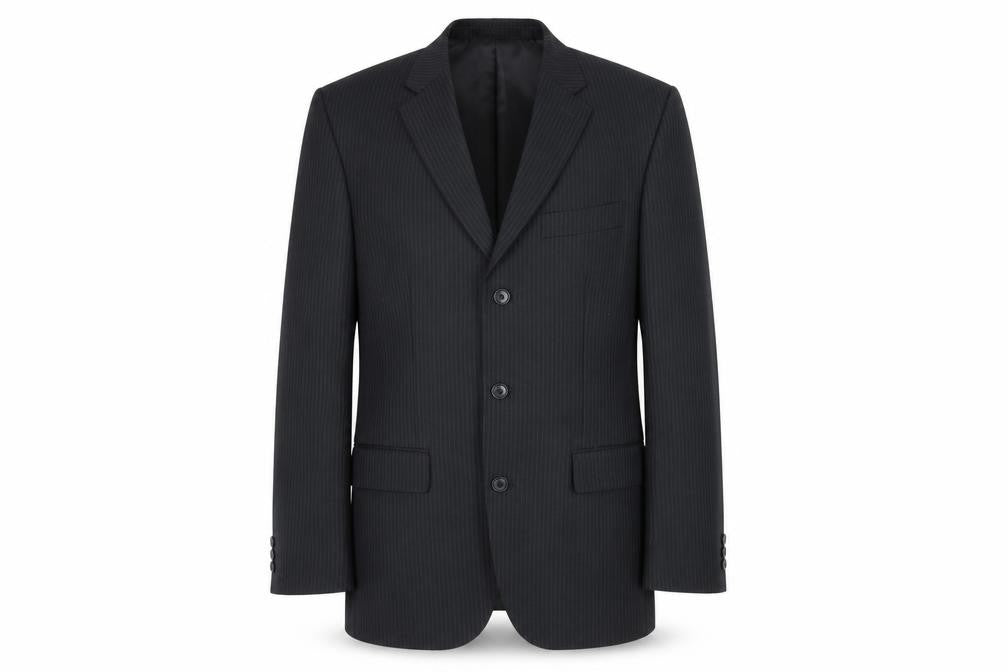 Jack Reid Men's Black Striped Blazer 40R