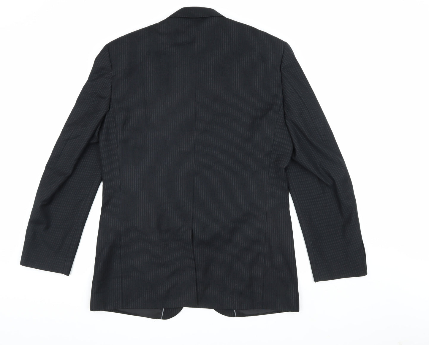 Jack Reid Men's Black Striped Blazer 40R