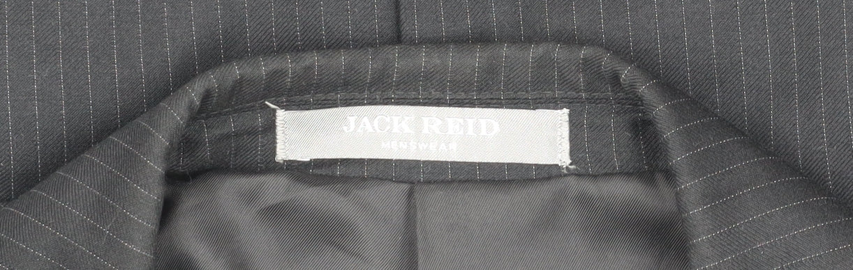 Jack Reid Men's Black Striped Blazer 40R