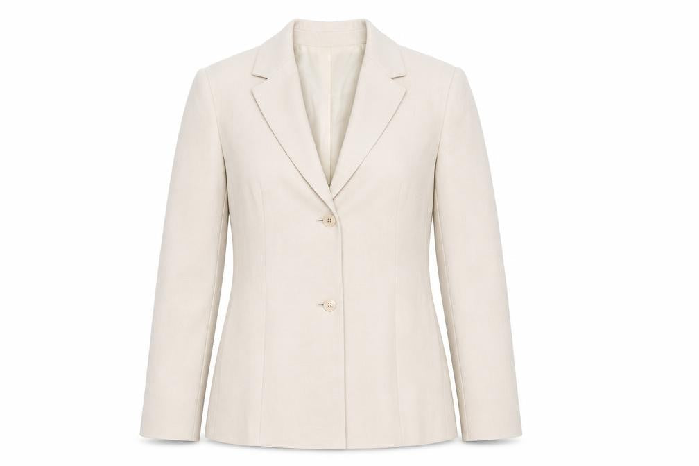 Scott & Taylor Women's Beige Polyester Blazer Size 12
