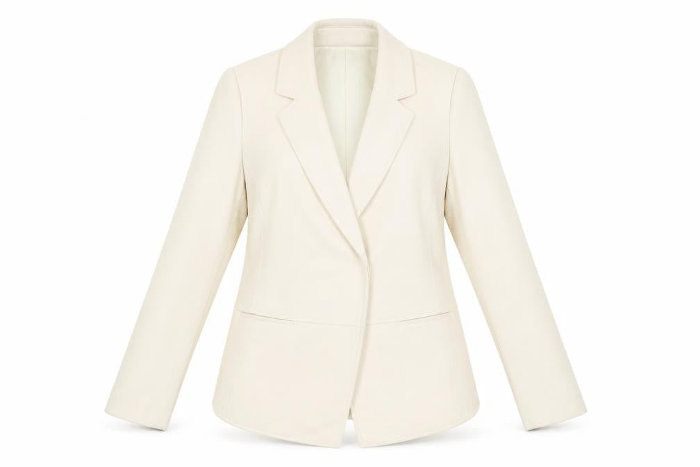Wynne Collection Women's Ivory Blazer, Size S