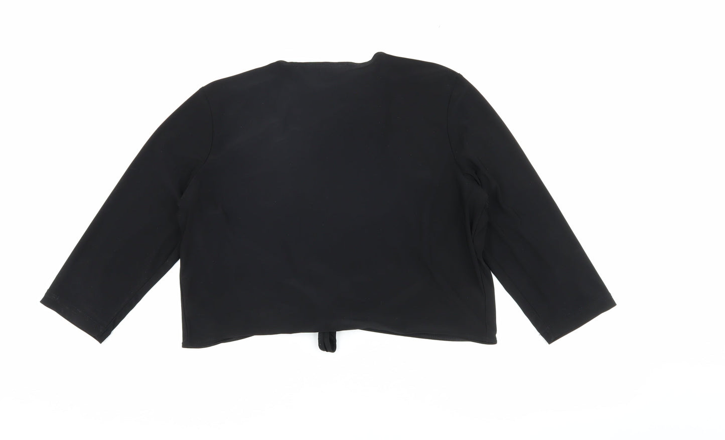 Nina Leonard Women's Black Cropped Top M