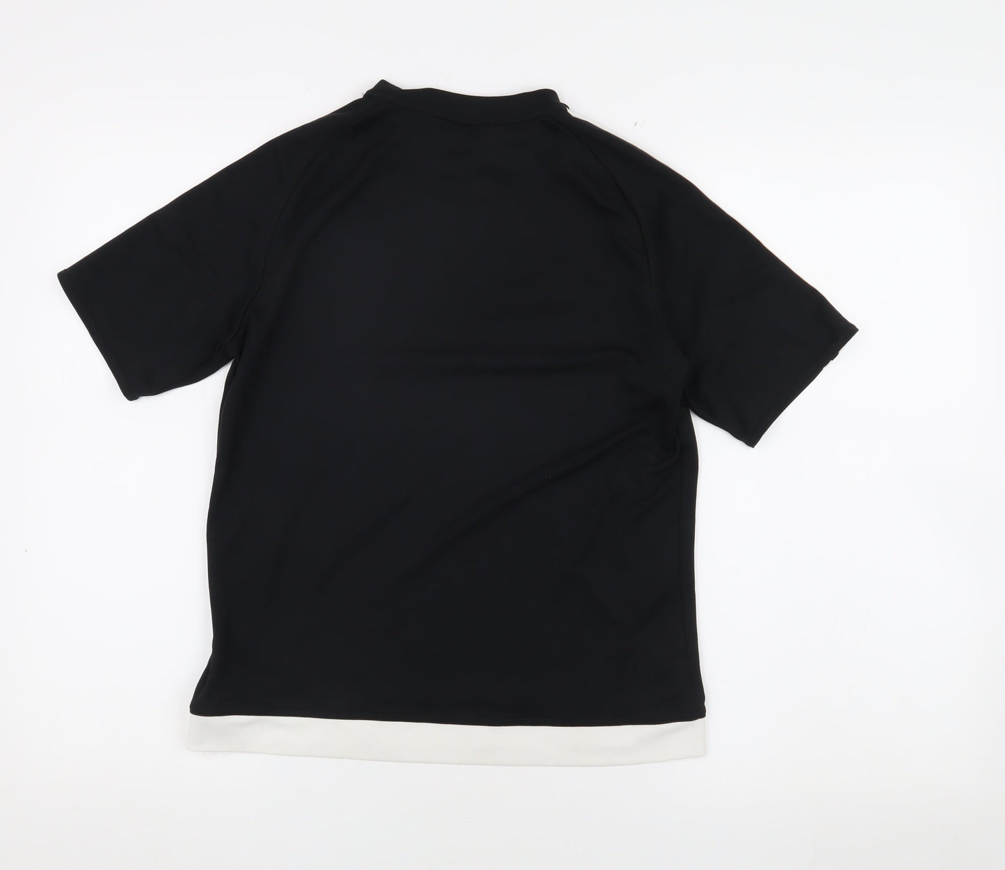 Adidas Boys Black Jersey T-Shirt 13-14Y Sports Activewear