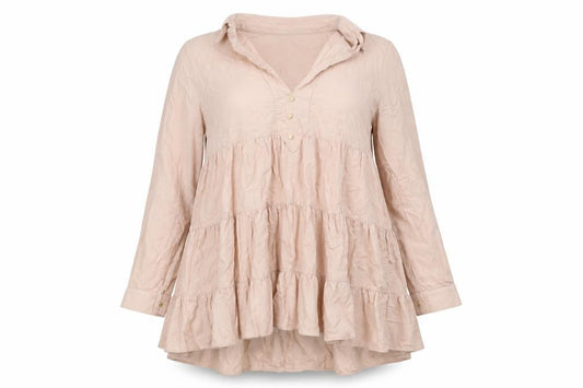 Zara Women's Beige Shirt Dress, L, Collared, Summer