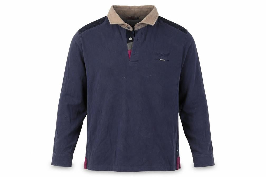 La Squadra Men's Blue Long Sleeve Button-Up Shirt