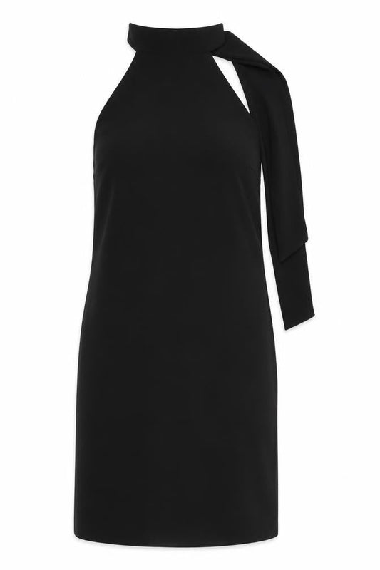 Mango Women's Black Sleeveless Halter Dress L