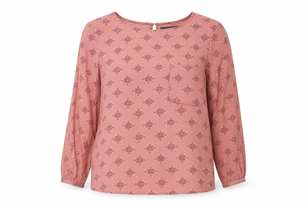 Marks & Spencer Pink Geometric Women's Blouse Size 10