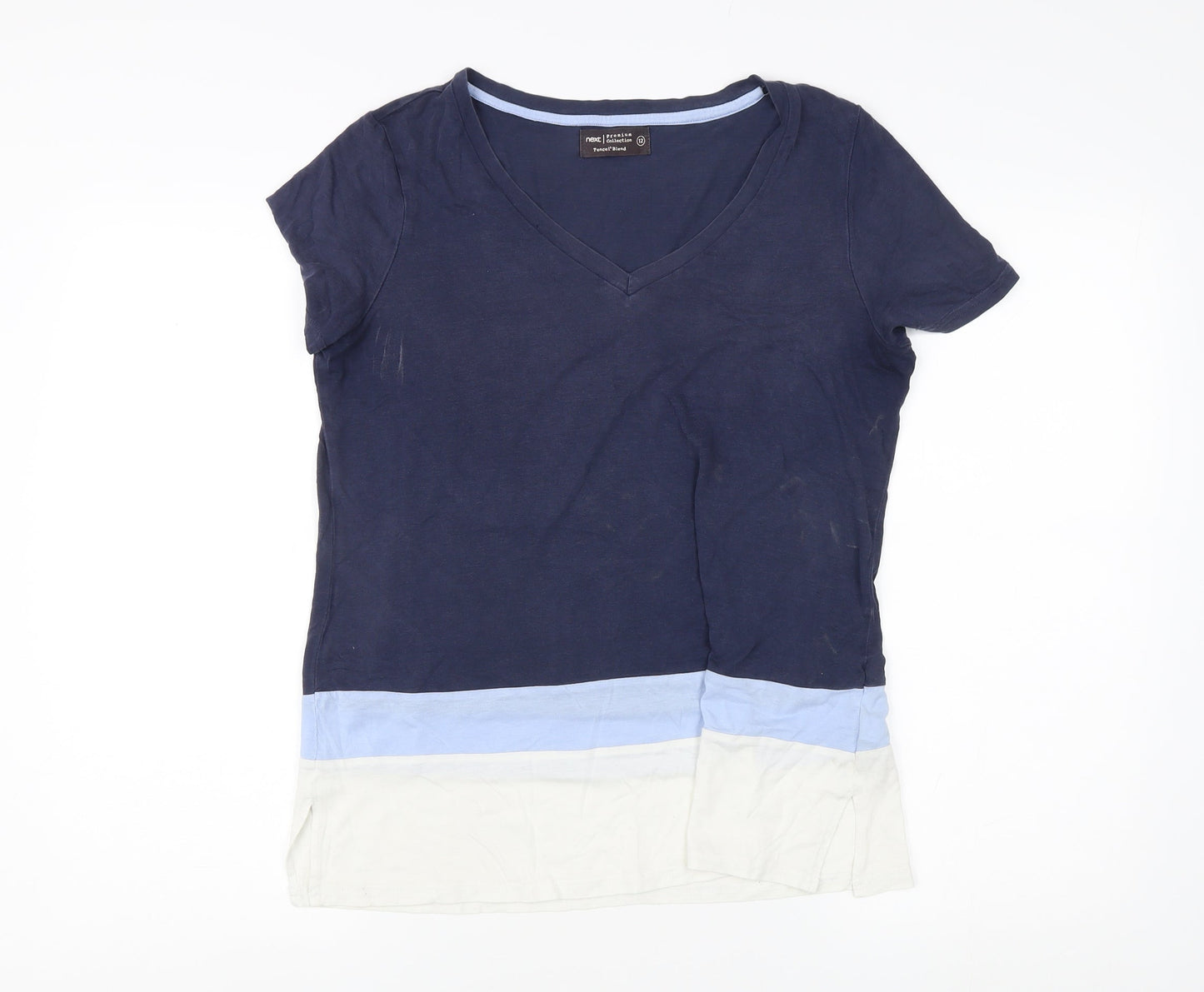 Next Women's Multicoloured T-Shirt, Size 12, V-Neck Casual