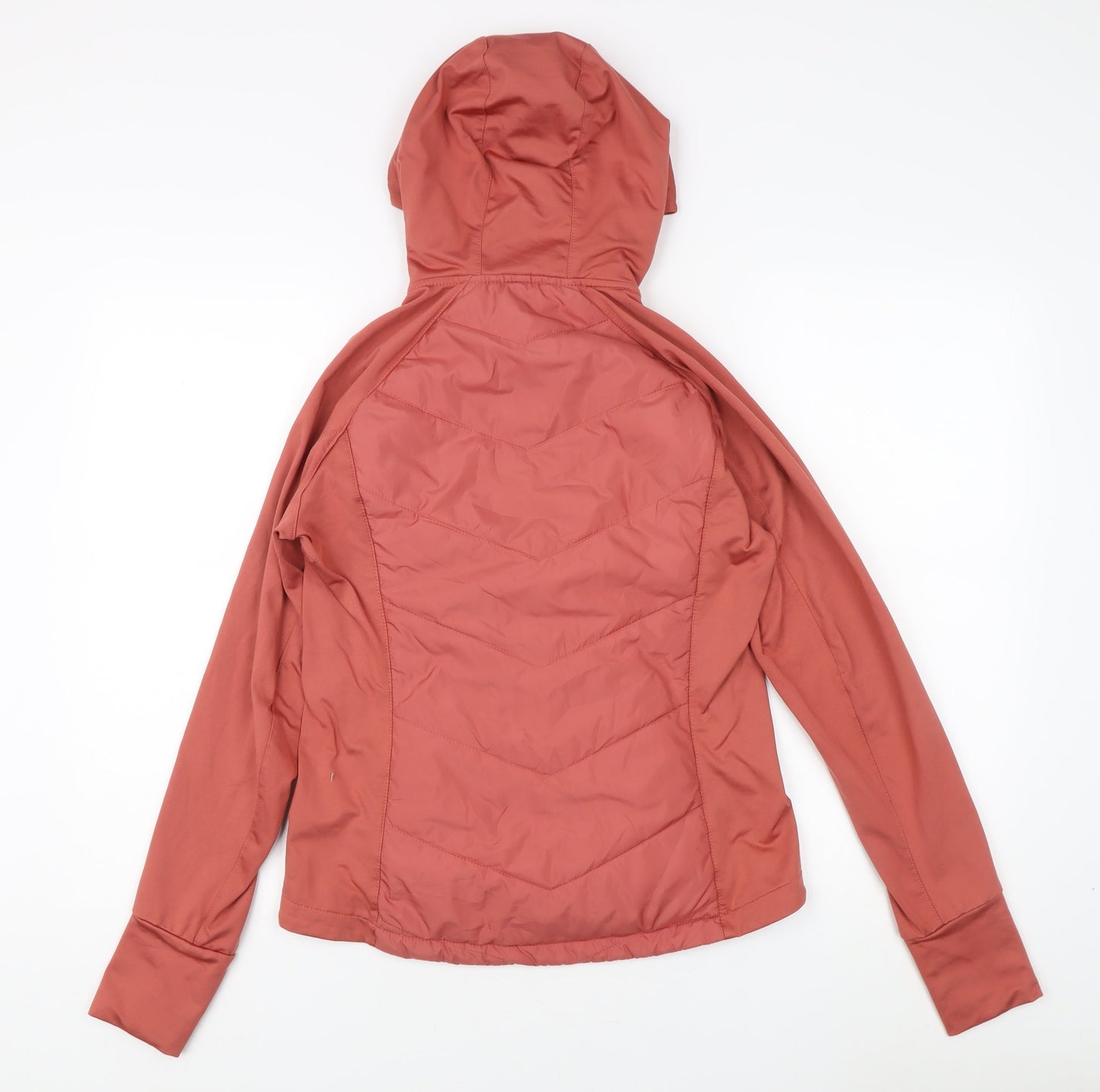 H&M Women's Red Hooded Puffer Jacket Size S