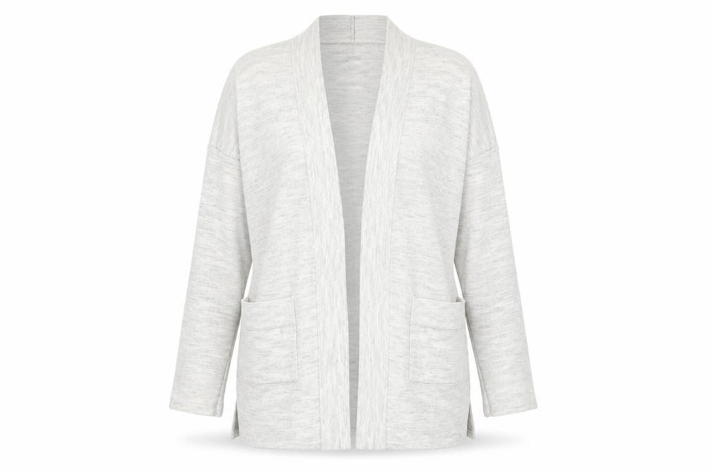 Wallis Women's Grey 3/4 Sleeve Open Front Cardigan Knit