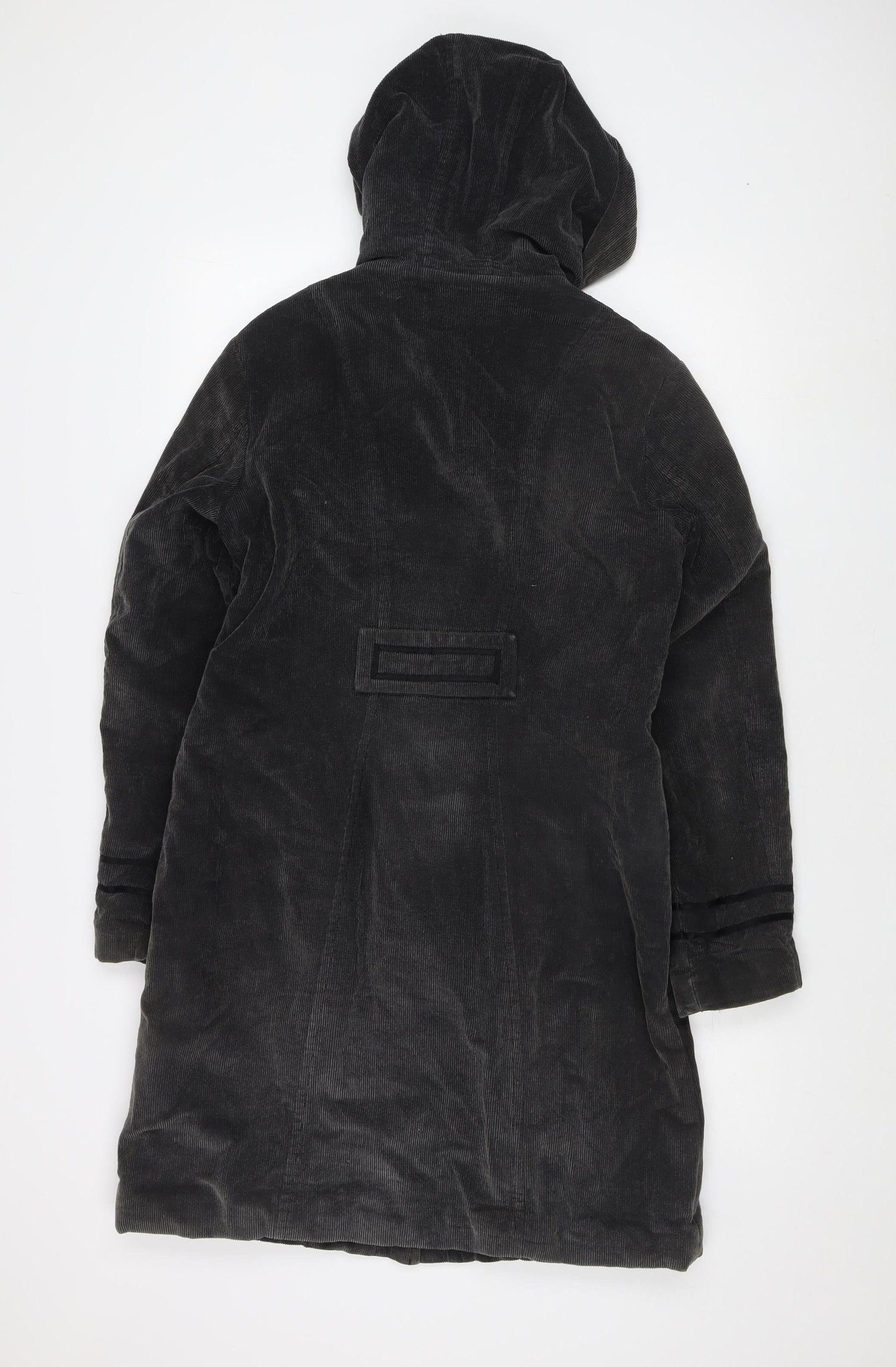 Per Una Women's Black Parka Coat with Hood, Size S