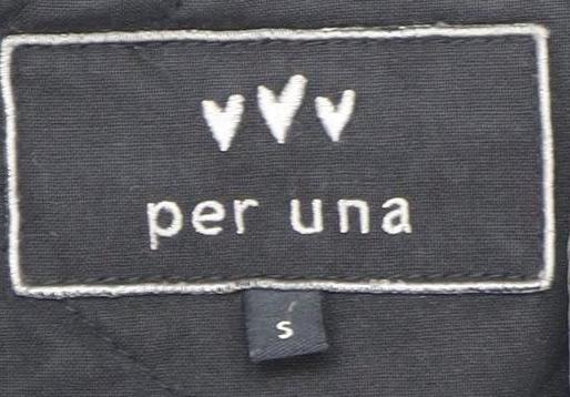 Per Una Women's Black Parka Coat with Hood, Size S