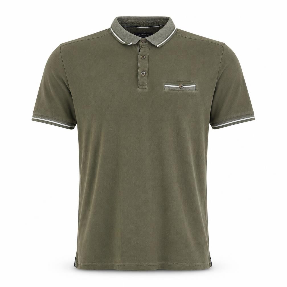 Kensington Men's Green Cotton Short Sleeve Polo L