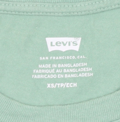 Levi's Womens Green XS Basic Cotton Tee