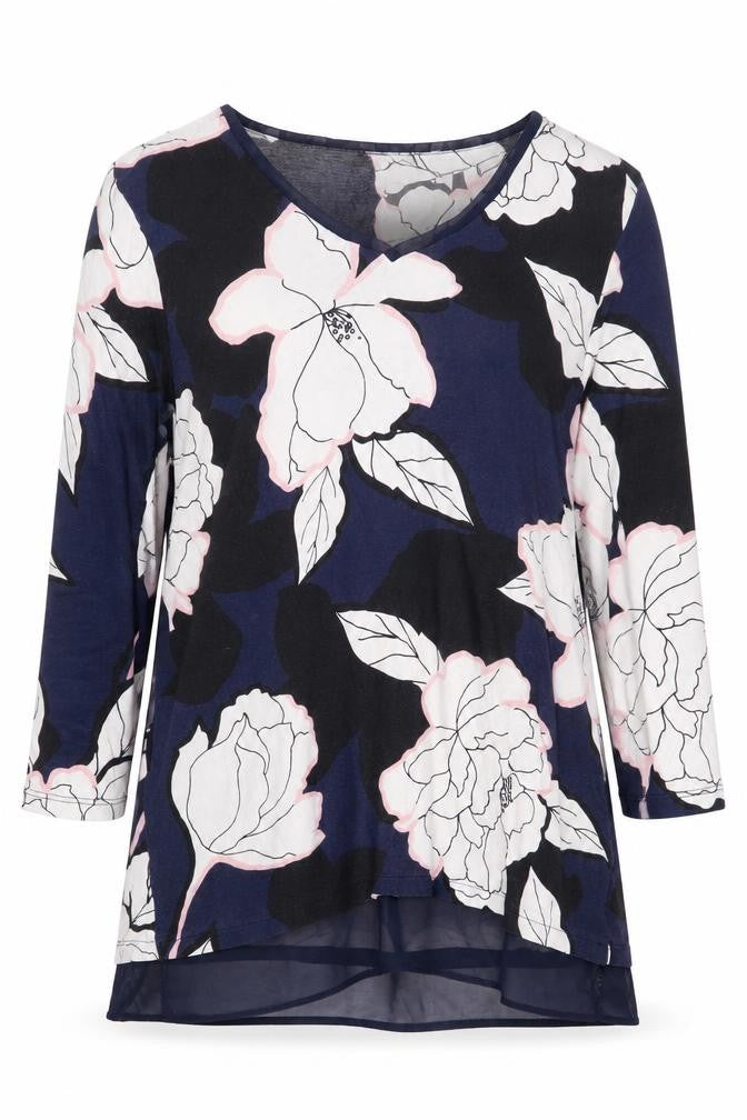 Debenhams Women's Multicoloured Floral Tunic Blouse Size 14