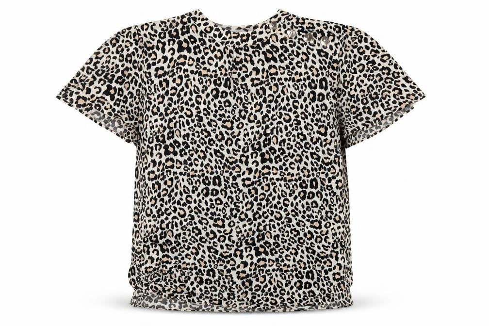 Oasis Women's Black Animal Print Top Size 10