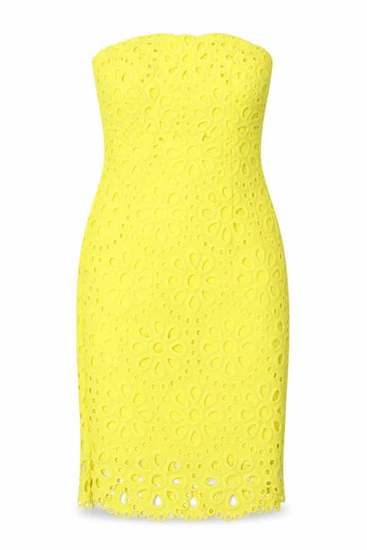 Myleene Klass Yellow Strapless Women's Dress, Size 12
