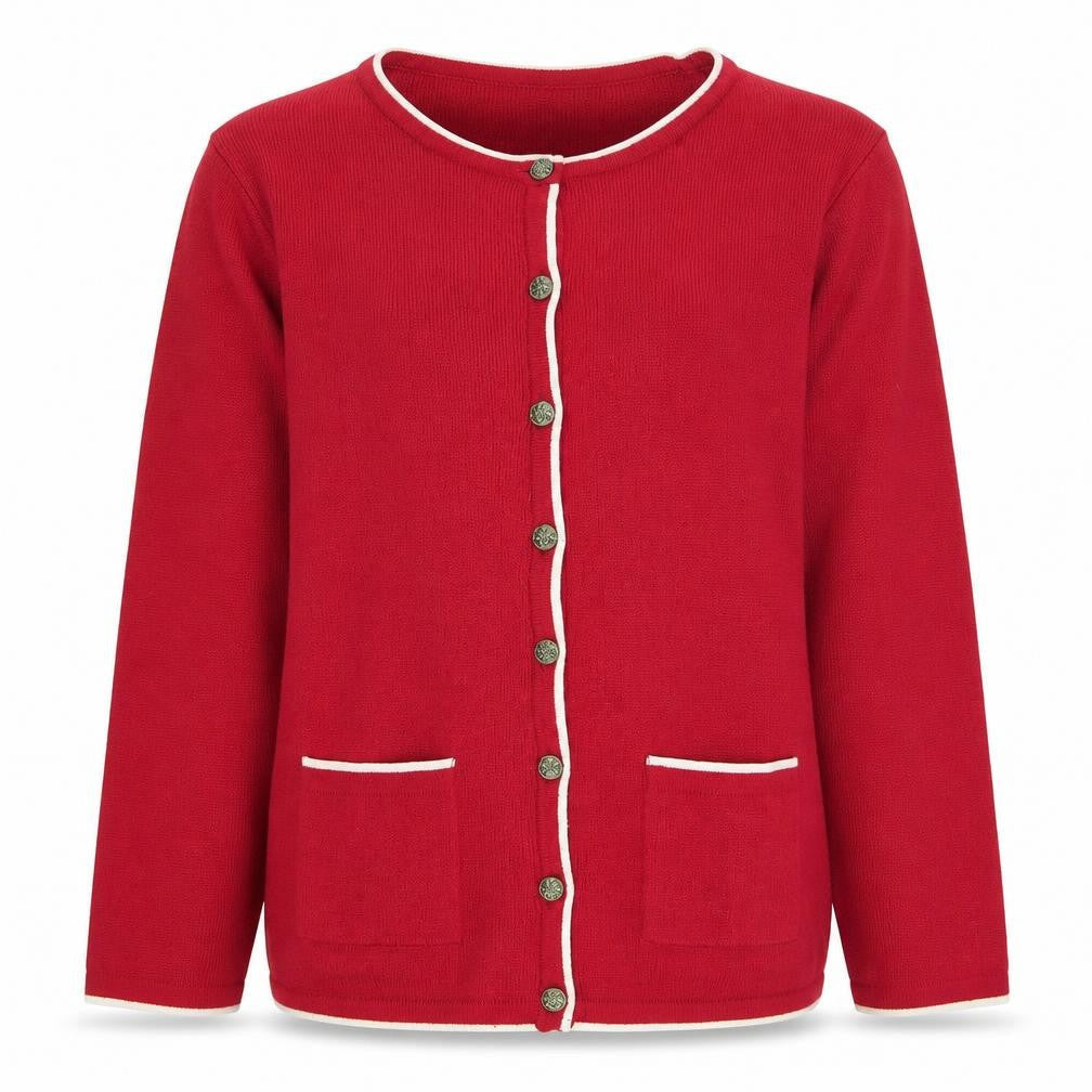 Honor Millburn Red Women's Cardigan L Button Knit