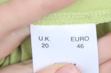 Brand and care label for Alex & Co. Women's Green Basic Top, size 20