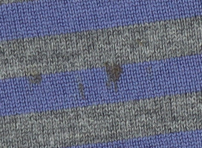 Gap Men's Blue Striped Wool Pullover Jumper L