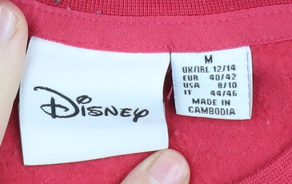 Preloved Disney Women's Red M Sweatshirt Lilo & Stitch Graphic - Label