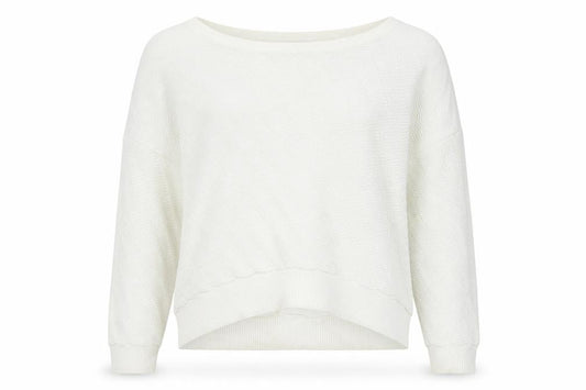 Front view of French Connection Women's White jumper, S, Cotton